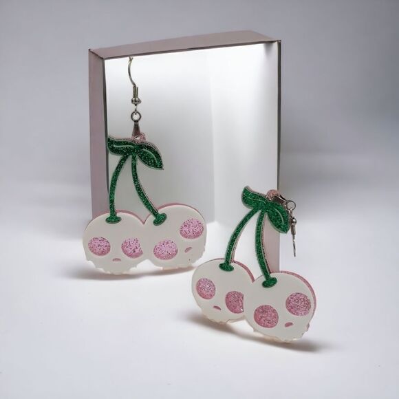 🍒Cherry Skull Earrings🍒(2-A028)-Jewelry for Women - Picture 1 of 7